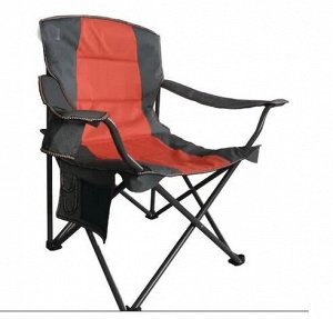 Кресло DELUXE В90*Ш50*Г50, раскл., с подлок.,подстак,орган, металл,до 120кг,цв сер-оранж.(37-005)(6)