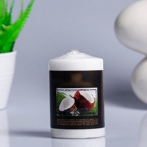 Свеча - цилиндр ароматическая "Кокосовый рай", 5,6х8 см 4723640