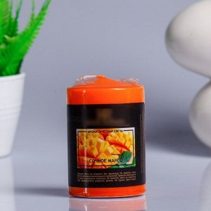 Свеча - цилиндр ароматическая "Сочное манго", 5,6х8 см 4723647