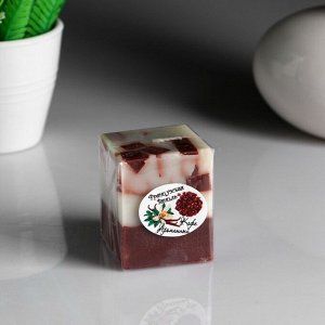 Свеча- куб "Ваниль- кофе" ароматическая, 5-6 см