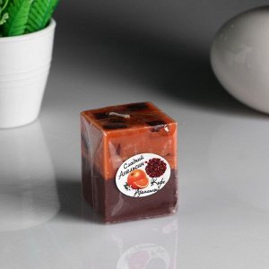Свеча- куб "Апельсин- кофе" ароматическая, 5*6 см
