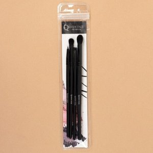 Набор кистей для макияжа «Premium Brush», 4 предмета в чехле, цвет чёрный