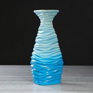 Ваза напольная "Шарпей", акрил, голубая, 41 см, керамика
