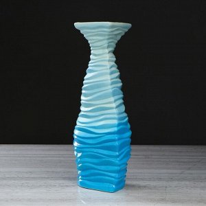 Ваза напольная "Шарпей", акрил, голубая, 41 см, керамика
