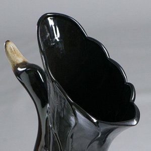 Ваза напольная "Лебедь" чёрная, 51 см, микс, керамика