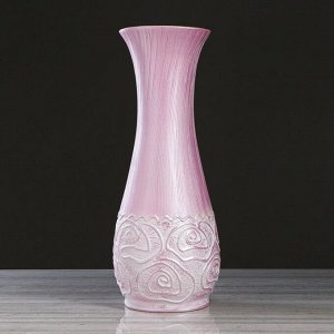 Ваза керамическая "Осень", напольная, розовая, 57 см, авторская работа