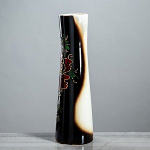 Ваза напольная "Виола", роспись, цветная глазурь, 41 см, керамика