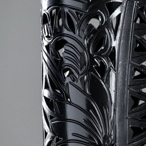 Ваза напольная "Кубок" резка, чёрная, 68 см, керамика