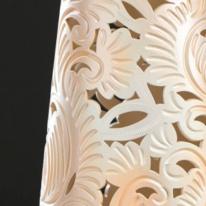 Ваза напольная "Глория", бежевый цвет, резная, 68 см, микс, керамика