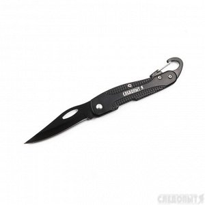Нож туристический "СЛЕДОПЫТ", дл. клинка 70 мм, без фиксатора, с карабином, на блистере/360/