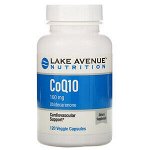 Lake Avenue Nutrition, Коэнзим Q10, фармацевтической чистоты (ФСША), 100 мг, 120 растительных капсул