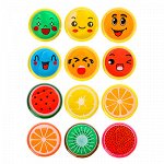 LASTIKS Игрушка-лизун в баночке твердый &quot;Фрукты/Мордашки&quot;, полимер, 5,5х5,5х1,2см, 8-12 дизайнов
