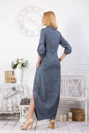 Платье женское "Соло" модель 378/4 джинс меланж
