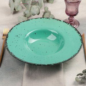 Тарелка для пасты Smeraldo, 500 мл, d=29,5 см, цвет бирюзовый