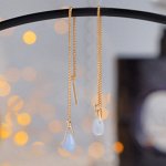 Серьги висячие со стразами &quot;Цепочки&quot; льдинка, цвет МИКС