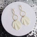 Серьги металл &quot;Море&quot;, цвет белый в золоте