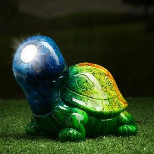 Садовый светильник &quot;Черепаха&quot; на солнечной батарее, 13 см