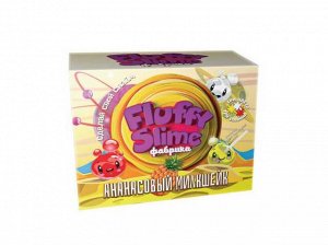 Набор для эксперементов Fluffy Slime фабрика "Ананасовый милкшейк" 3 слайма 3 цвета