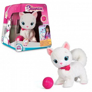 Игрушка интерактивная IMC Toys Club Petz Кошка Bianca интерактивная, в комплекте с клубком, на батарейках1606