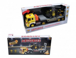 C-00344 Машинка ABtoys Спецтехника автовоз инерционный со световыми и звуковыми эффектами 1:16