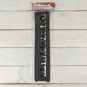 Форма кондитерская-трафарет для шоколада «Капли», 89,5х8,5 см, цвет чёрный