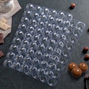 Форма для шоколада из 2-ух частей «Конфеты», 31,5?21 см, 54 ячейки (3?1,5 см)