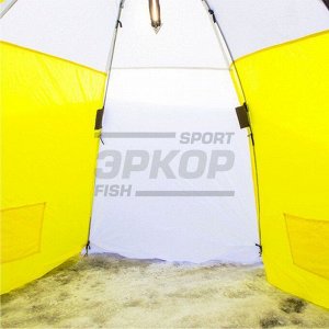 Палатка рыбака Стэк Классика зима дышащая 3 места 1 вход ветрозащ юбка 4,5 кг разм 270х220х160 см