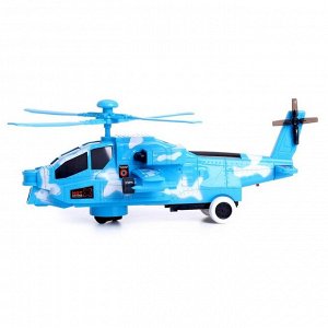 Вертолёт «Атака', работает от батареек, световые и звуковые эффекты, МИКС