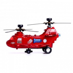 Вертолёт «Пассажирский», работает от батареек, световые и звуковые эффекты, МИКС