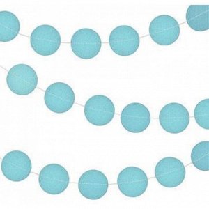 Гирлянда Круги однотонные 205 см цвет голубой HS-26-5 диам. 4 см