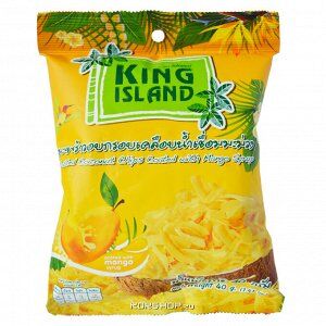 Кокосовые чипсы KING ISLAND  со вкусом манго 40 гр