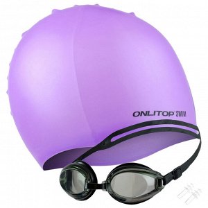 Набор для плавания, 2 предмета: очки, шапочка, цвета МИКС