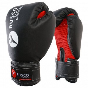 Перчатки боксёрские RUSCO SPORT, 8 унции, цвет чёрный