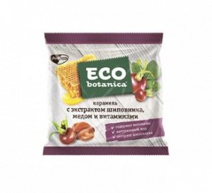 Карамель Eco Botanica с экстрактом шиповника, медом и витаминами, 150 гр