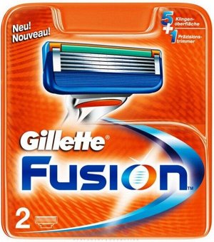 Сменные кассеты Gillette Fusion, 2 шт.