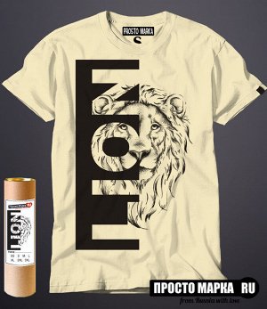 Мужская футболка LION the black