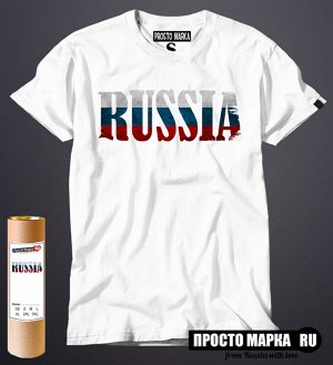 Мужская футболка с Надписью Россия