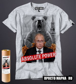 Мужская футболка с Путиным Absolute Power