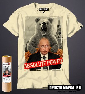 Мужская футболка с Путиным Absolute Power