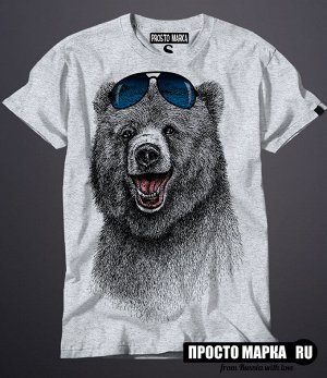 Мужская футболка Медведь в очках