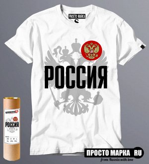 Мужская футболка с логотипом надписью Россия new