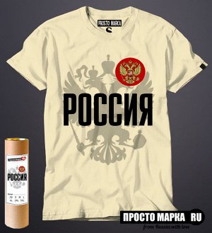 Мужская футболка с логотипом надписью Россия new