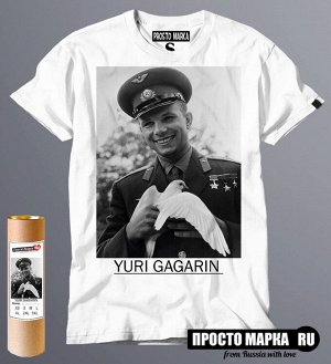 Мужская футболка Гагарин с голубем