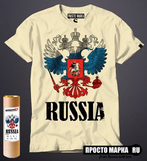 Мужская футболка Герб России Триколор