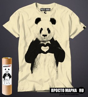 Мужская футболка Панда с Сердцем