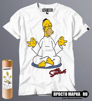 Мужская футболка Гомер Simpsons медитация