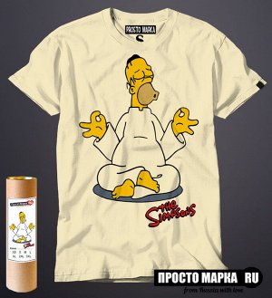 Мужская футболка Гомер Simpsons медитация