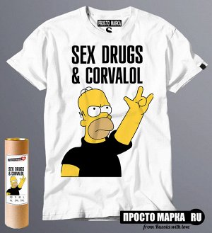 Мужская футболка Sex drugs & corvalol