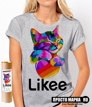 Женская футболка Likee с котом
