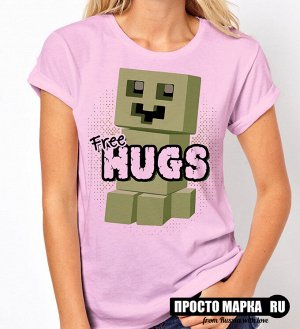 Женская футболка Майнкрафт Free HUGS